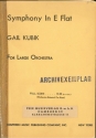 Symphony E flat for orchestra score