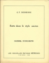 Suite dans le style ancien pour flute, hautbois, clarinette, cor et basson partition miniature et partes