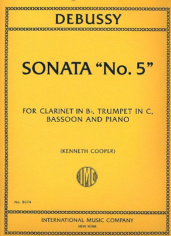 Sonata no.5 for clarinet, trumpet in C, bassoon and piano parts