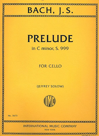 Prelude in c Minor BWV999 for cello