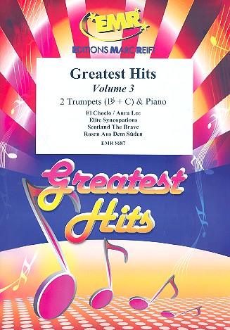 Greatest Hits vol.3: for 2 trumpets and piano (percussion ad lib) score and parts