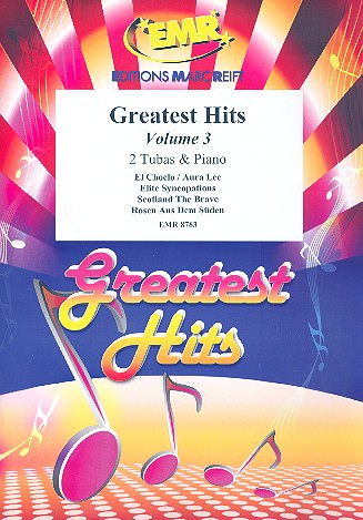 Greatest Hits vol.3: for 2 tubas and piano (percussion ad lib) score and parts