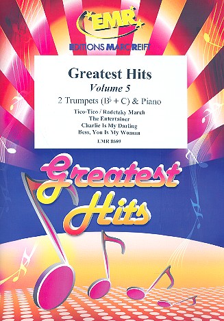 Greatest Hits vol.5: for 2 trumpets and piano (percussion ad lib) score and parts