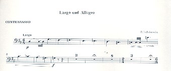 Largo und Allegro fr Flte und Streicher Kontraba