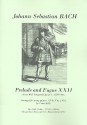 Prelude and Fugue no.22 BWV867 for 2 violins, viola and 2 cellos score and parts