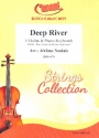 Deep River for 4 violins and piano (keyboard) (rhythm group ad lib) score and parts