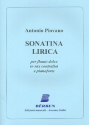 Sonatina lirica per flauto dolce (sax contralto) e pianoforte