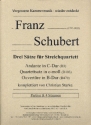 3 Stze fr Streichquartett Partitur und Stimmen