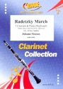 Radetzky March for 3 clarinets and piano (keyboard) (rhythm group ad lib) score and parts