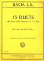 15 Duets for violin and and viola 2 parts