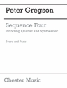 Sequence Four for string quartet and sythesizer score and parts