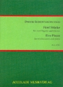 5 Stcke fr 2 Fagotte und Klavier Stimmen