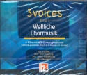 3 Voices Band 3 - Weltliche Chormusik - Pop - Folk - Ethno  4 CD's