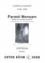 Parasti mensam fr Soli, gem Chor, Orchester und Orgel Partitur