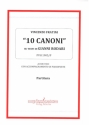 10 Canoni a 2 voci con accompagnemento di pianoforte partitura