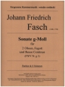 Sonate g-Moll (FWV N: g1) fr 2 Oboen, Fagott und Bc Partitur und Stimmen