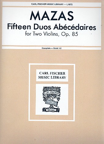 15 Duos abcdaires op.85 for 2 violins parts