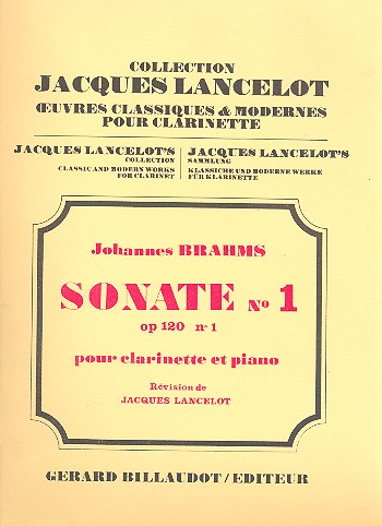 Sonate fa mineur op.120,1 pour clarinette et piano