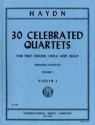 Haydn, Joseph 30 celebrated string quartets I 2 Geigen, Bratsche und Violoncello Stimmensatz