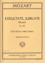 Exsultate jubilate KV165 for voice and orchestra voice and piano