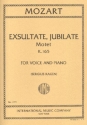 Exsultate Jubilate - motet KV165 for soprano and orchestra study score