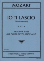 Lo ti Lascio (L'Addio) K.621a Bass Singstimme und Klavier Partitur (zugleich Spielpartitur)