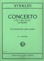 Concerto in Bb Major RV501 'La Notte' for bassoon and piano