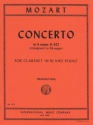 Concerto A major KV622 Klarinette in B flat und Klavier Partitur (zugleich Spielpartitur)