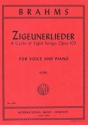 Gypsy Songs op.103 tiefe Stimme und Klavier Partitur (zugleich Spielpartitur)