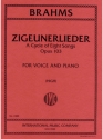 Gypsy Songs op.103 hohe Stimme und Klavier Partitur (zugleich Spielpartitur)