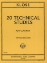 Klose, 20 technical studies for clarinet