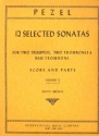 12 selected Sonatas vol.2 (nos.5-8) for 2 trumpets, 2 trombones and bass trombone score and parts