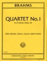 Quartet no.1 g minor op.25 for violin, viola, cello and piano parts