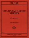 Klose, 20 characteristic studies for clarinet