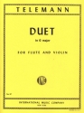 Duet in G major for flute and violin score