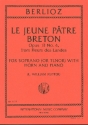 Le jeune ptre breton op.13,4 for soprano (tenor), horn and piano parts (fr)