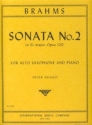 Sonata No.2 Eb major op.120 for alto sax