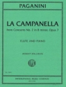 Paganini, Niccol La campanella op.7 for flute and piano