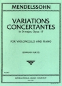 Mendelssohn Bartholdy, Felix - Variations concertantes D major for violoncello and piano