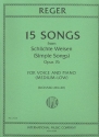 15 Songs from Schlichte Weisen (Simple Songs) op. 76 for medium-low voice and piano