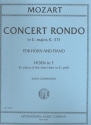 Concert Rondo Es-Dur KV371 for horn in f and piano horn part