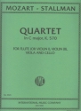 Quartet C major K570 for flute, violin, viola and cello parts