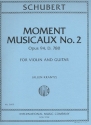 Moment Musicaux op.94 D780 for violin and guitar score and violin part