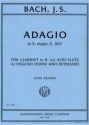 Adagio E-Flat Major BWV1017 Klarinette (oder Alt-Querflte oder Englischhorn) und Klavier Partitur und Stimmen