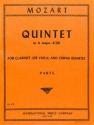 Quintett a major for clarinet in a (or viola) and string quartet