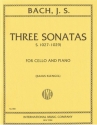 Three Viola da gamba Sonatas BWV1027-1029 for cello and piano