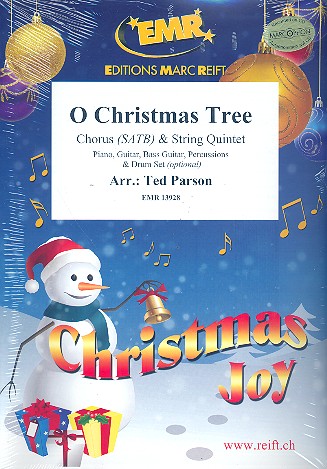 O Christmas Tree for mixed chorus and 5 strings (rhythm group ad lib) score and parts (incl. 20 chorus scoress)