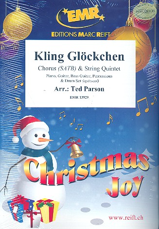 Kling Glckchen kling for mixed chorus and 5 strings (rhythm group ad lib) score and parts (incl.20 chorus scores)