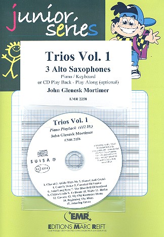 Trios Band 1 (+C) fr 3 Saxophone (Klavier/Keyboard ad lib) Partitur und Stimmen