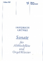 Sonate fr Altblockflte und Orgel (Klavier) Partitur